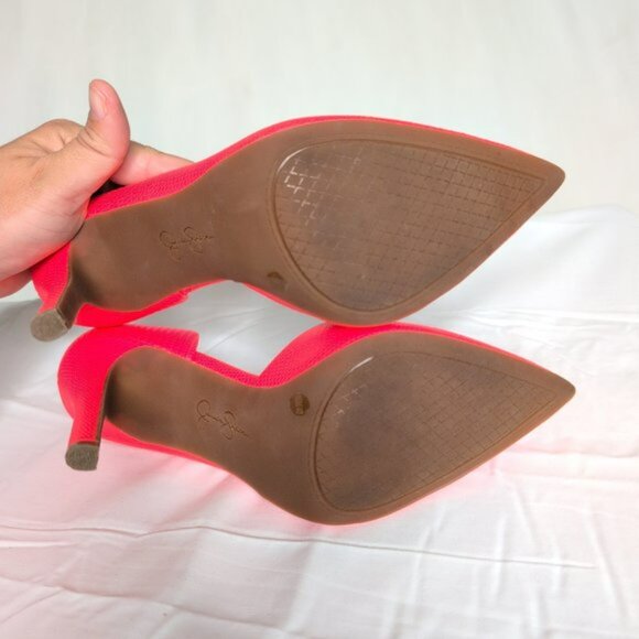Jessica Simpson Pink Pointed-Toe Stiletto Heels Size 10 - Picture 7 of 8